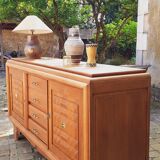 Brutalist oak sideboard year 40