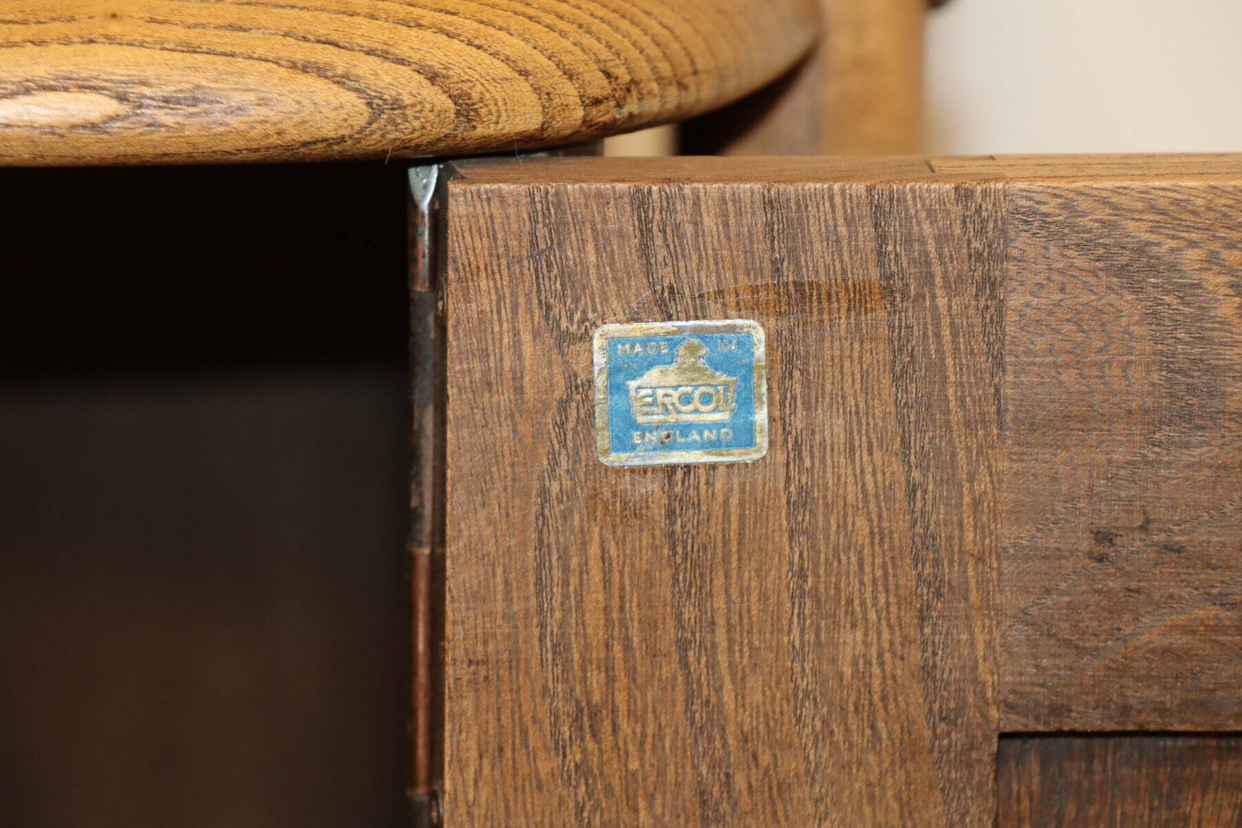 Vintage Ercol wooden bookcase, 1960