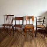 Set of 4 mismatched chairs