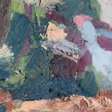 Tableau huile sur toile paysage du sud de la France
