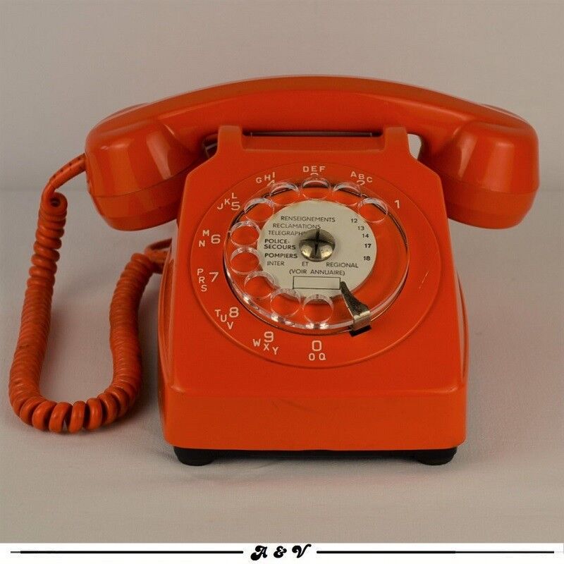 Vintage orange phone