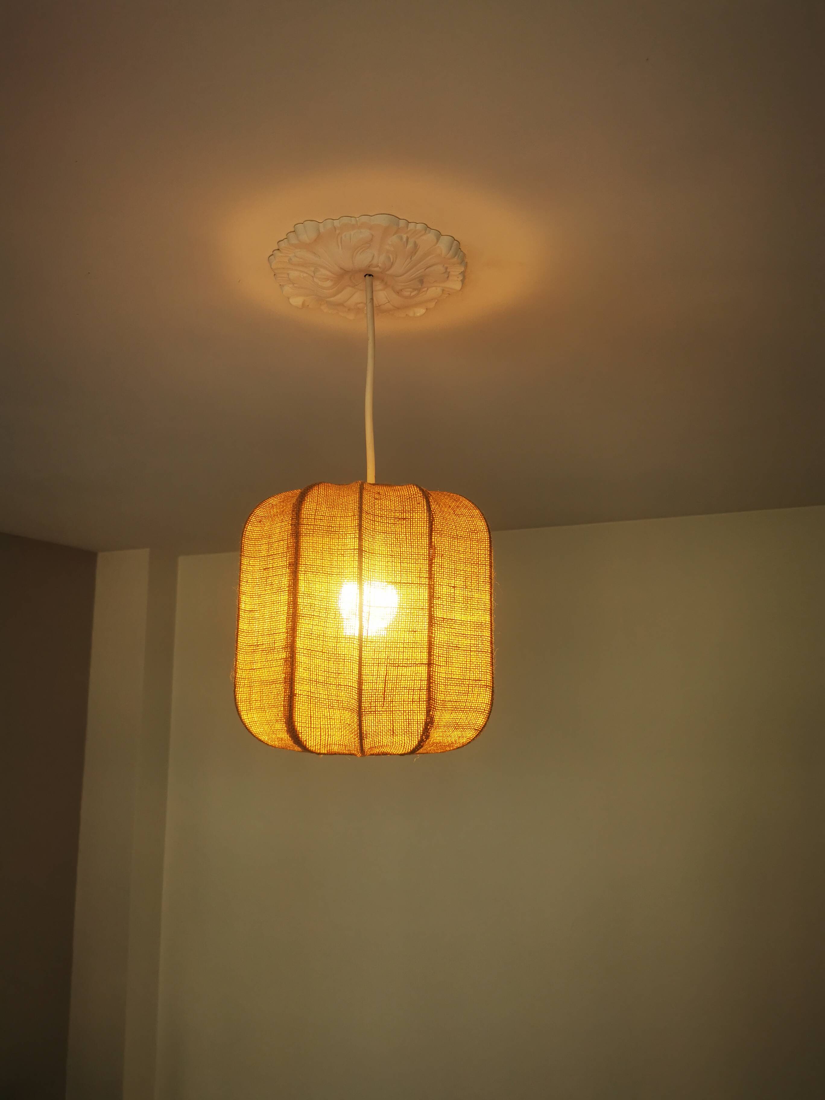 Jute pendant light
