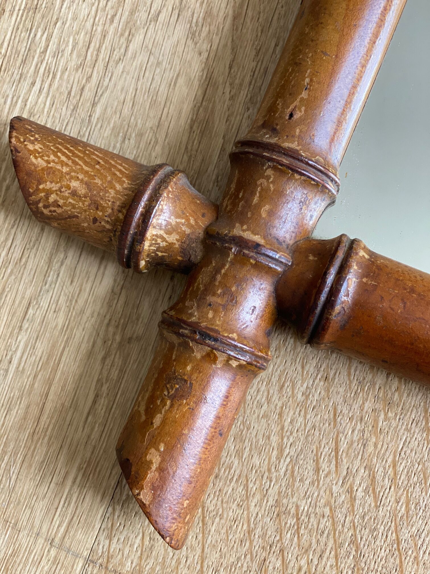 Vintage bamboo mirror