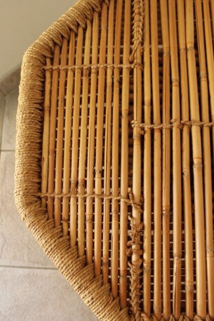 Bamboo and jute coffee table