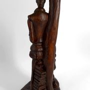 Sculptural lamp "Don Quixote, Sancho Panza", Black Forest, around 1950