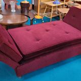 Burgundy red velvet meridian 50s