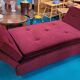 Burgundy red velvet meridian 50s