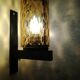 Metal and blown glass sconce from the 1950s
