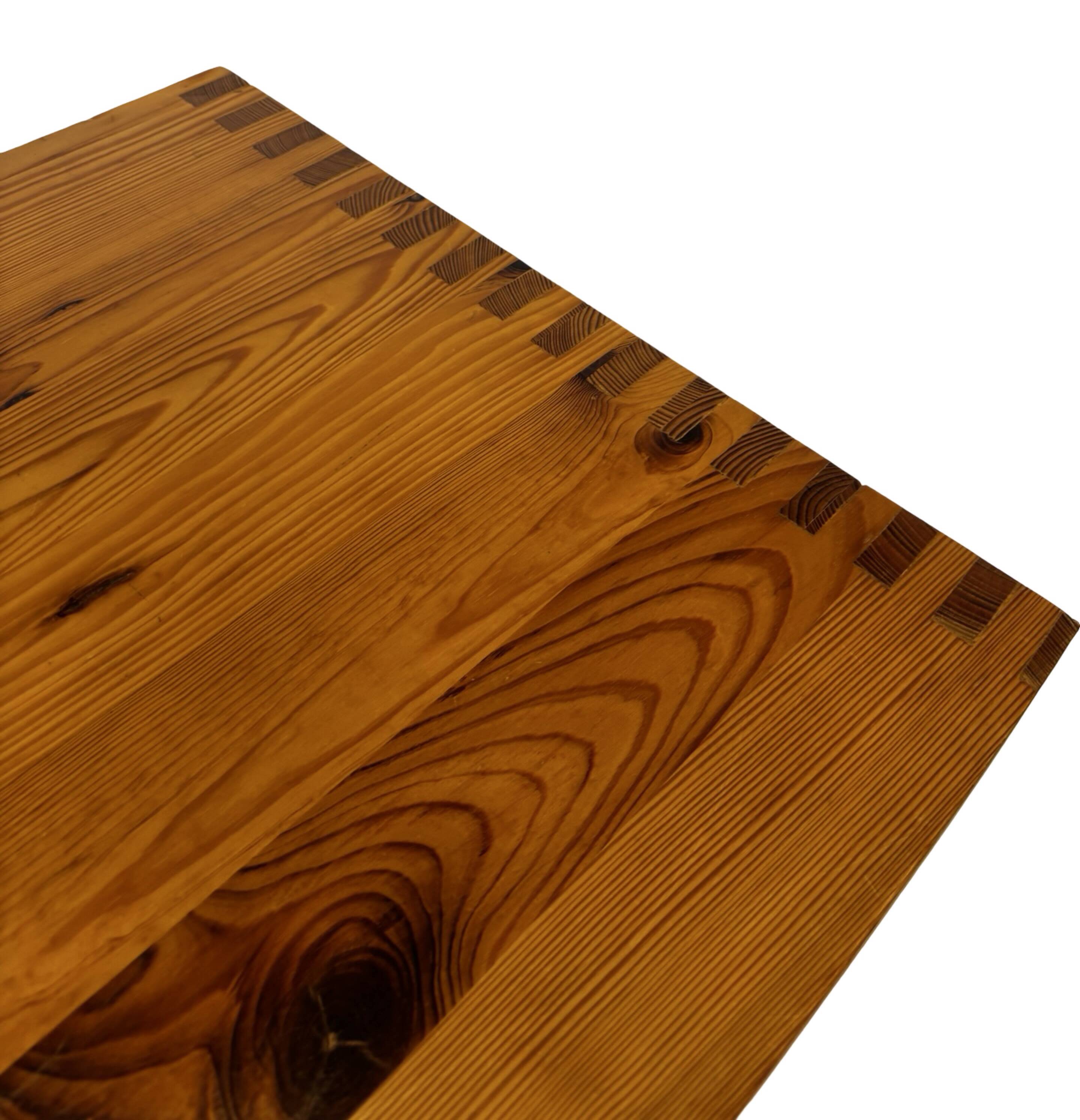 Table d'appoint vintage Ate Van Apeldoorn, pin, années 1970