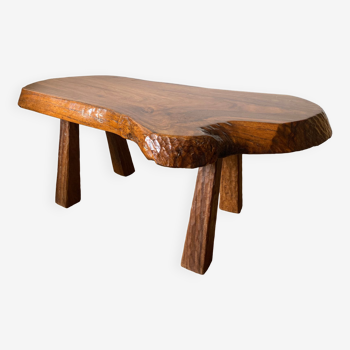 Brutalist coffee table solid wood