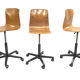 Woodmark vintage galvanitas Pagholz adjustable rotary work chair