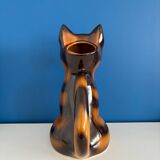 Brown cat carafe pitcher