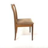 Set of 4 Scandinavian walnut chairs, Sweden, 1960.