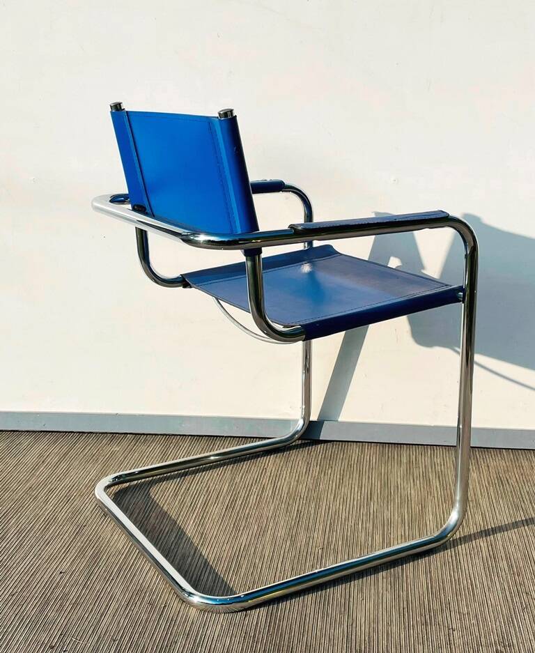 Paire de chaises Bauhaus type MG5 M. Grassi. Vintage 80s