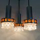 Suspension waterfall vintage Raak Amsterdam Holland chrome polished glass chiseled. Year 70