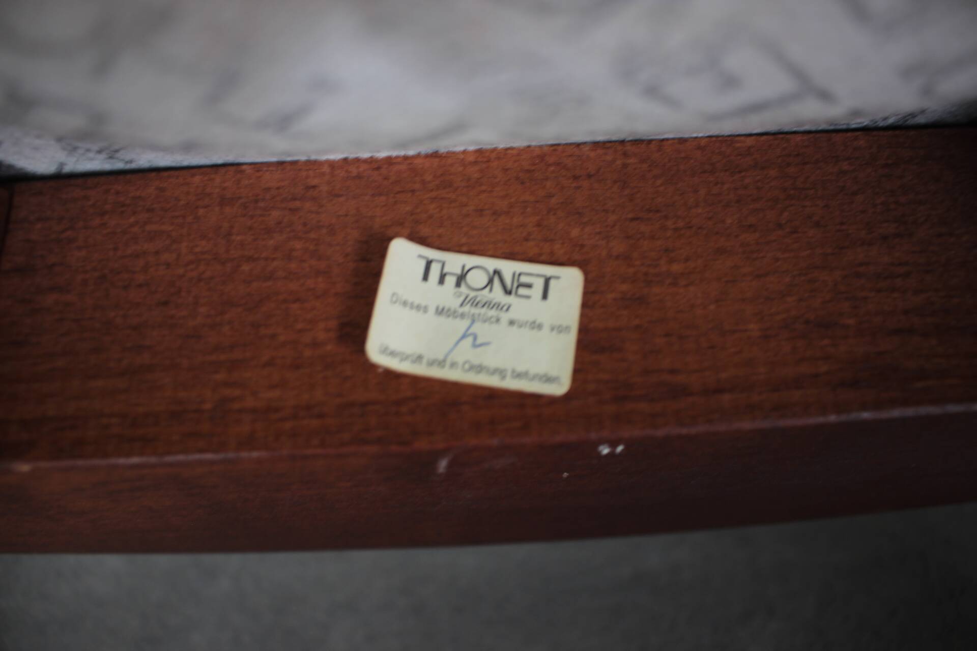 Set of six Thonet armchairs in bent wood, Vienna, Austria, 1991