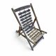 2 x weighty solid foldable wooden colonial deckchair / deck chair / 1960s