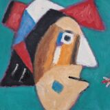 Roland Chanco (1924-2017), friend of Picasso - Oil on canvas, Funny bird