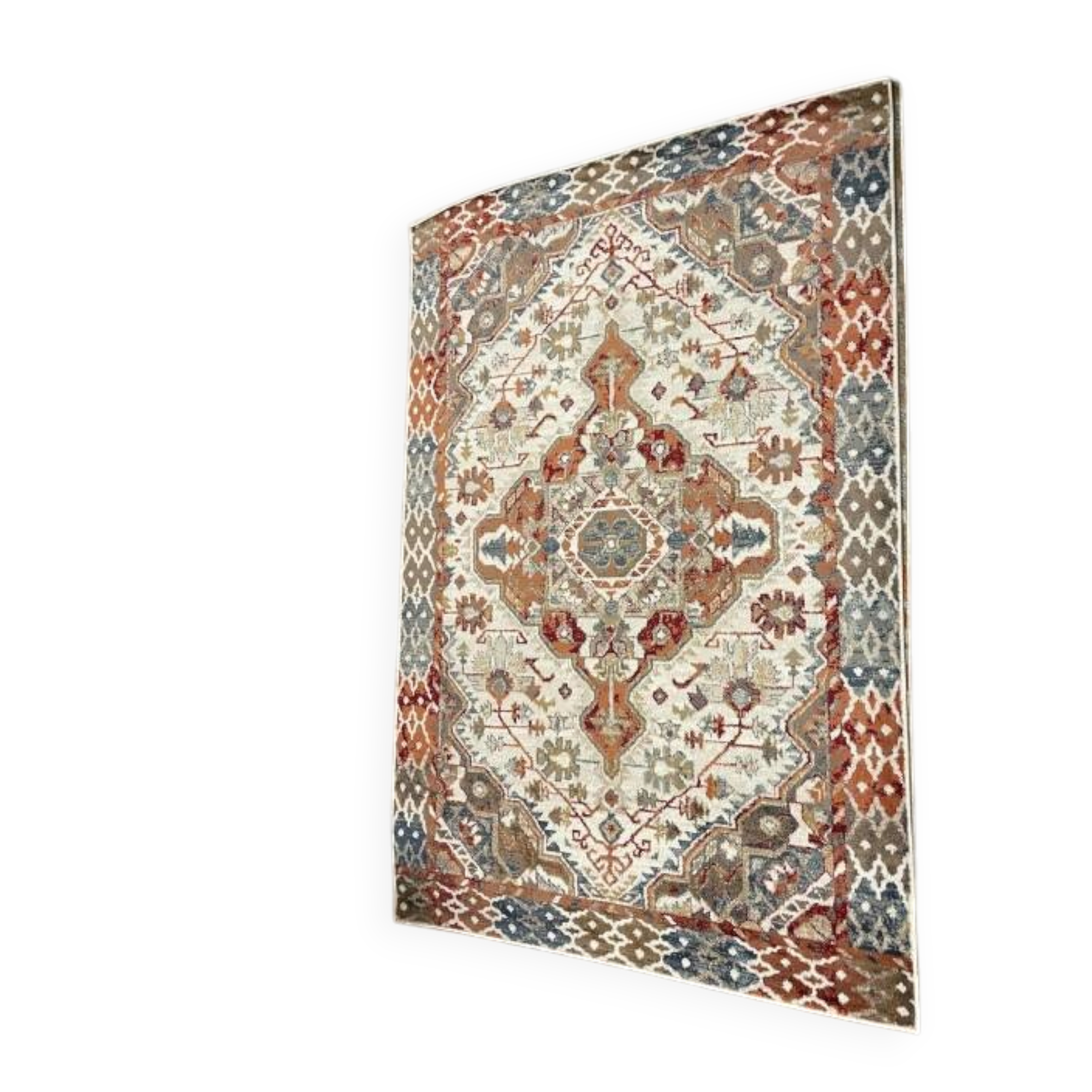 Chic Ethnic Rug with Kilim Patterns