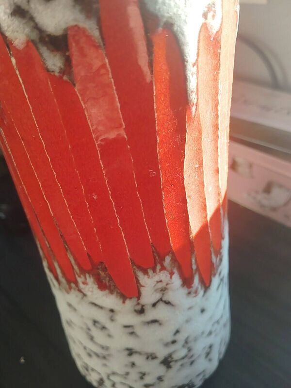 Vase West Germany Scheurich 205-32 en céramique Fat Lava