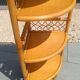 Vintage corner shelf in rattan – 1970s – Exceptional condition