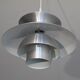 Danish pendant light in aluminum, 1970