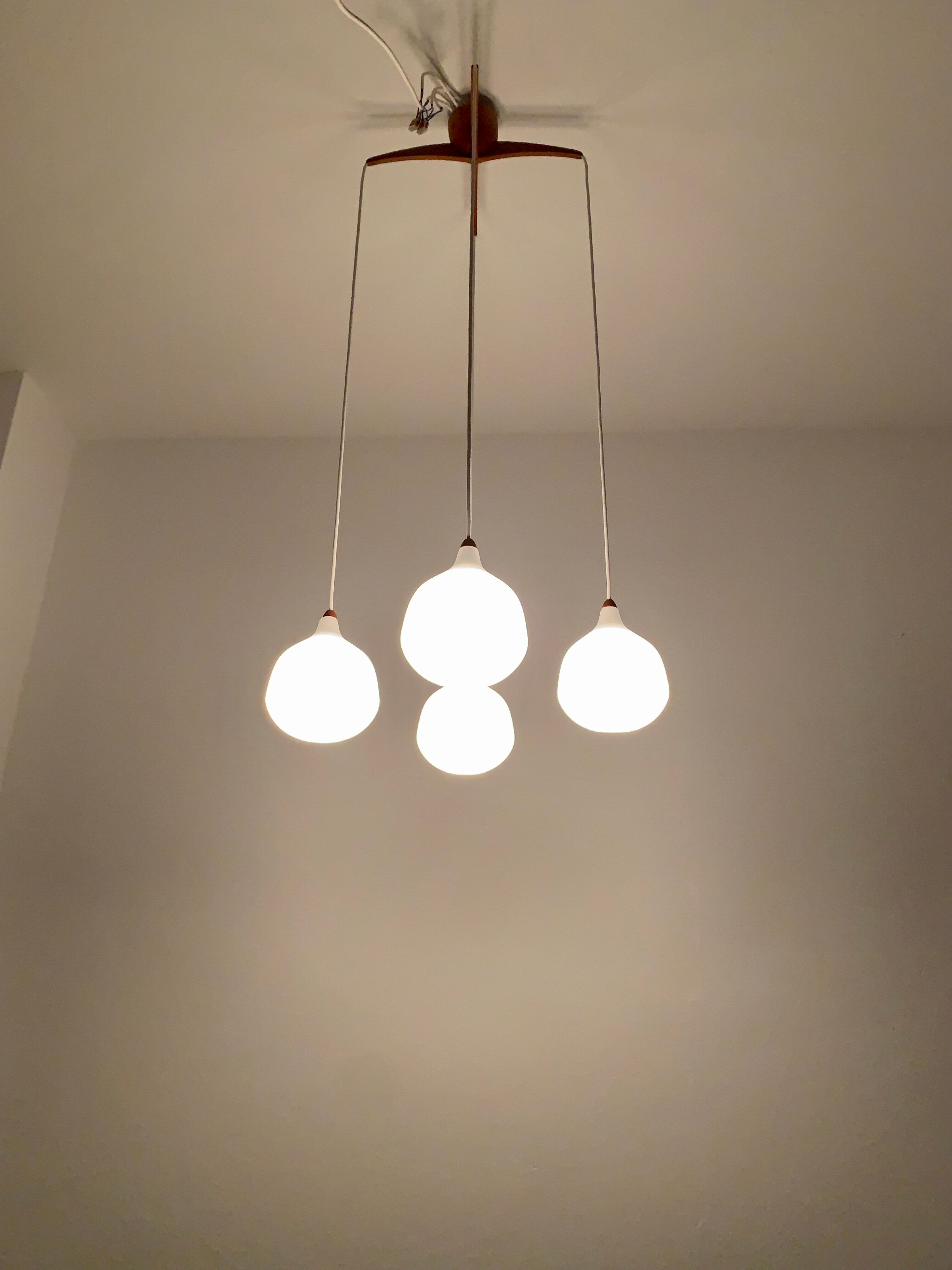 Opaline Cascading Lamp by Uno and Östen Kristiansson for Luxus