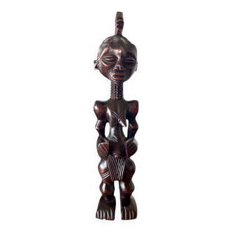 Very rare woman statuette in wenge signed Mayola “Muta” Congo circa 1940