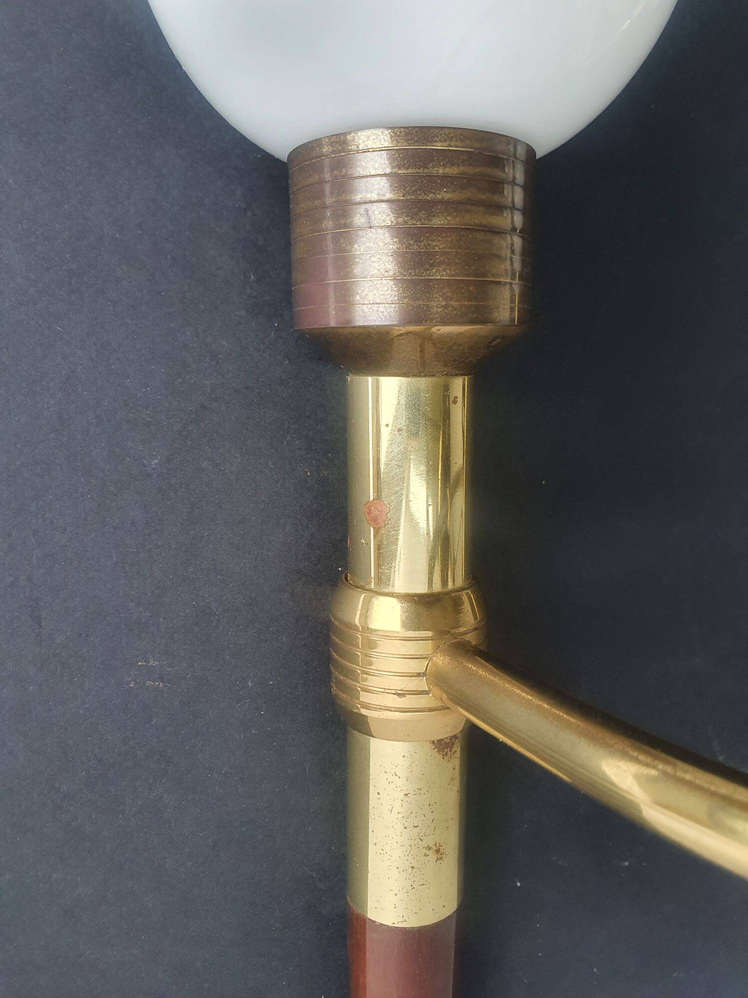 Pair of large torch-style wall sconces from the 1950s