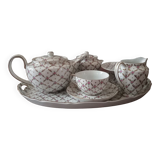 Floral porcelain tea set