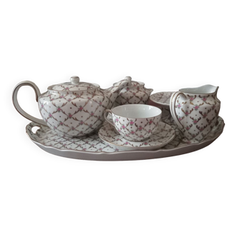 Floral porcelain tea set