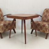 Set of 2 armchairs H 410 Halabala and coffee table for UP Závody, Czechoslovakia