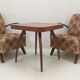 Set of 2 armchairs H 410 Halabala and coffee table for UP Závody, Czechoslovakia