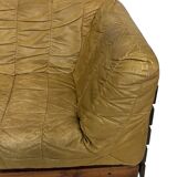 Mid-Century Cognac Leather Lounge Sofa small model