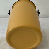 Vintage 1950 yellow enamelled milk pot