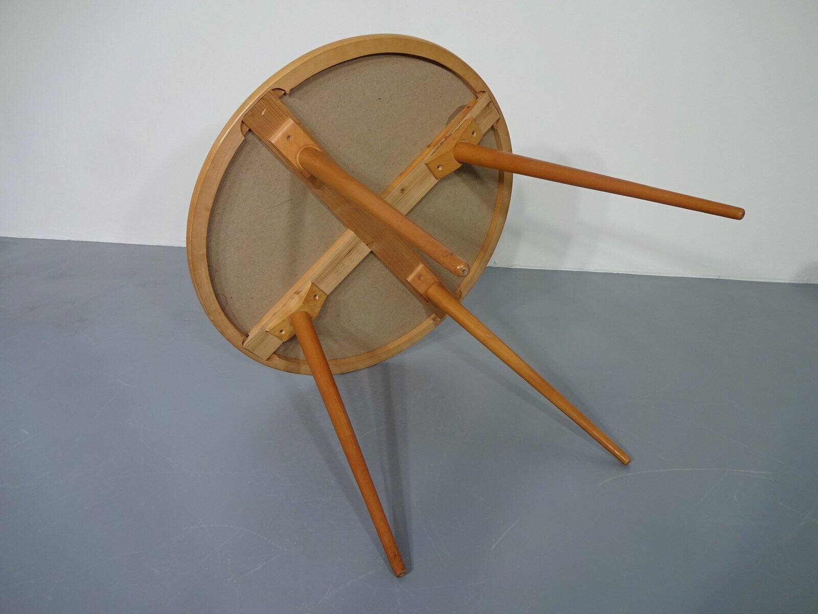 Glass and cherrywood table, 1960s