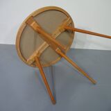 Glass and cherrywood table, 1960s