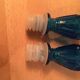 2 bottles Empoli Italian blue glass