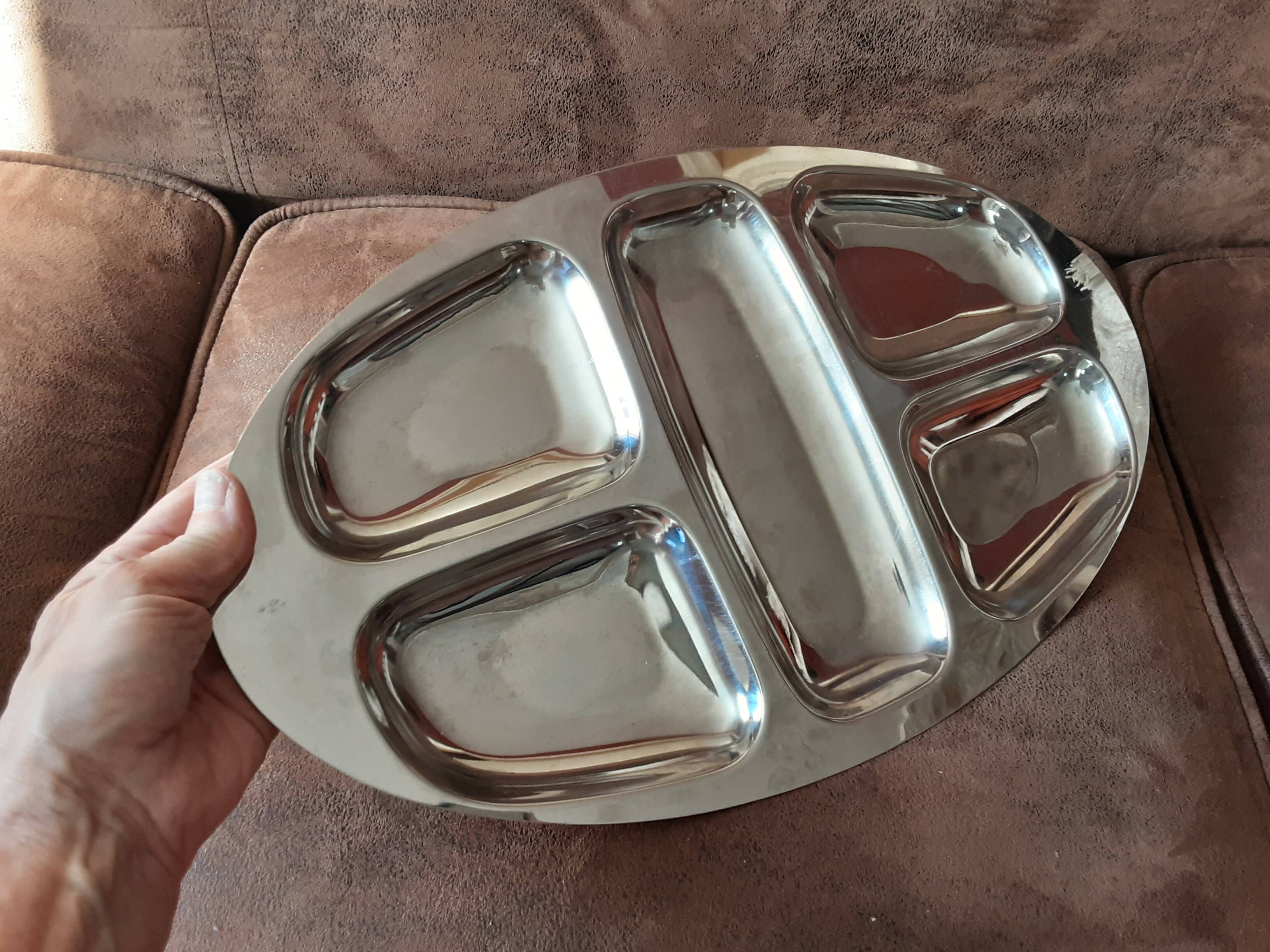 Vintage metal compartment dish