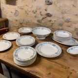 Table service in Emile Bourgeois earthenware, XIXth