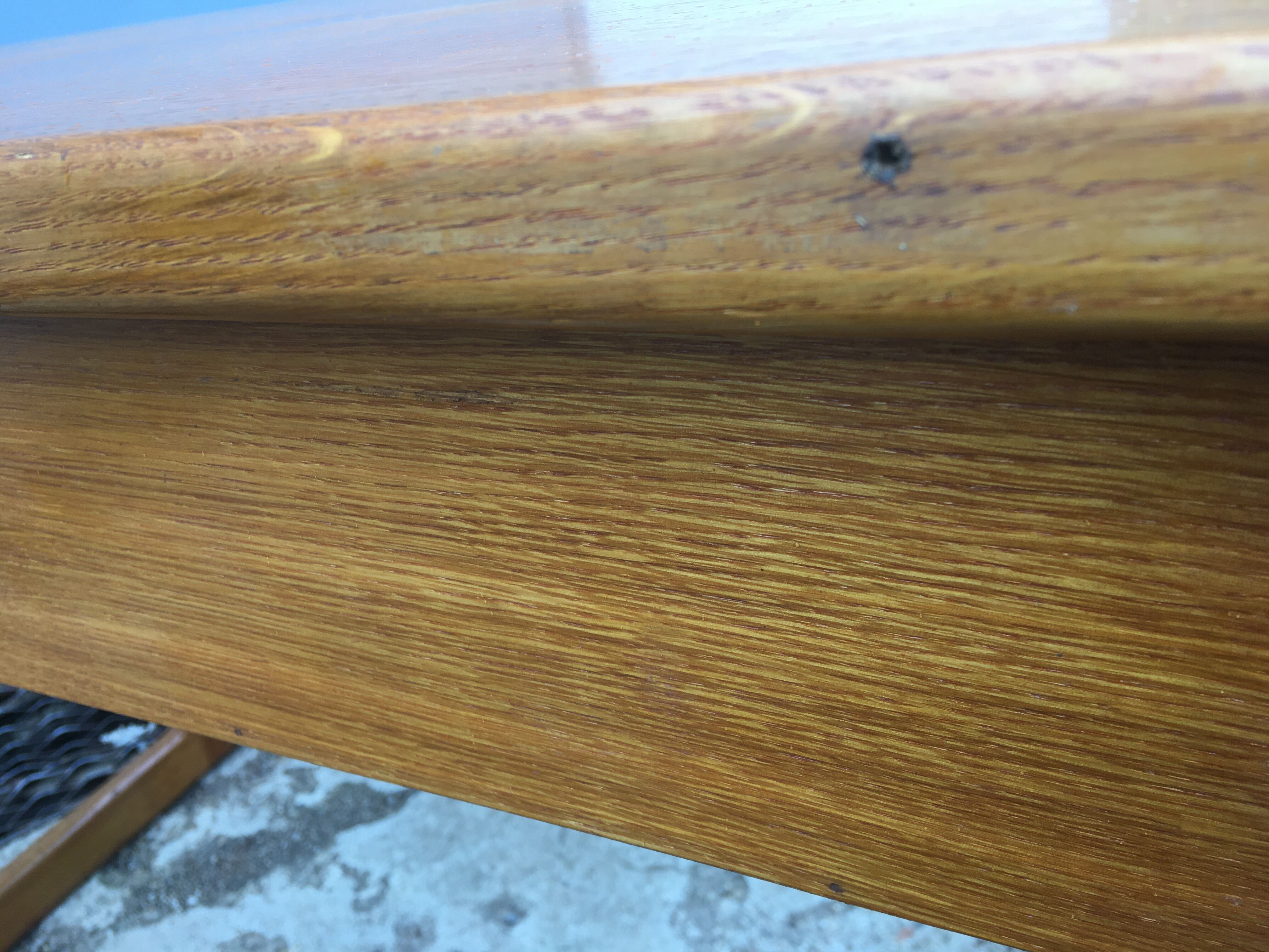 Vintage desk with Scandinavian-style wooden sled feet