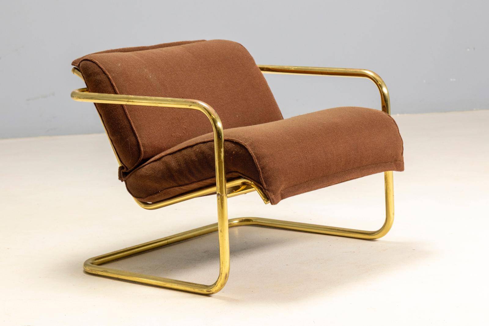 Pair of tubular armchairs, 1970s–1980s, Czechoslovakia