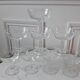 Lot of 8 60s crystal champagne glasses