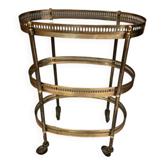 Maison Bagués style oval rolling trolley 60/70