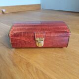 Cote d'Or crocodile skin effect metal advertising box