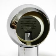 Pair of large Mid Century Space Age chrome table lamps - Made in Italy