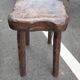 Pair of antique wooden chair stools vintage tree trunk décor