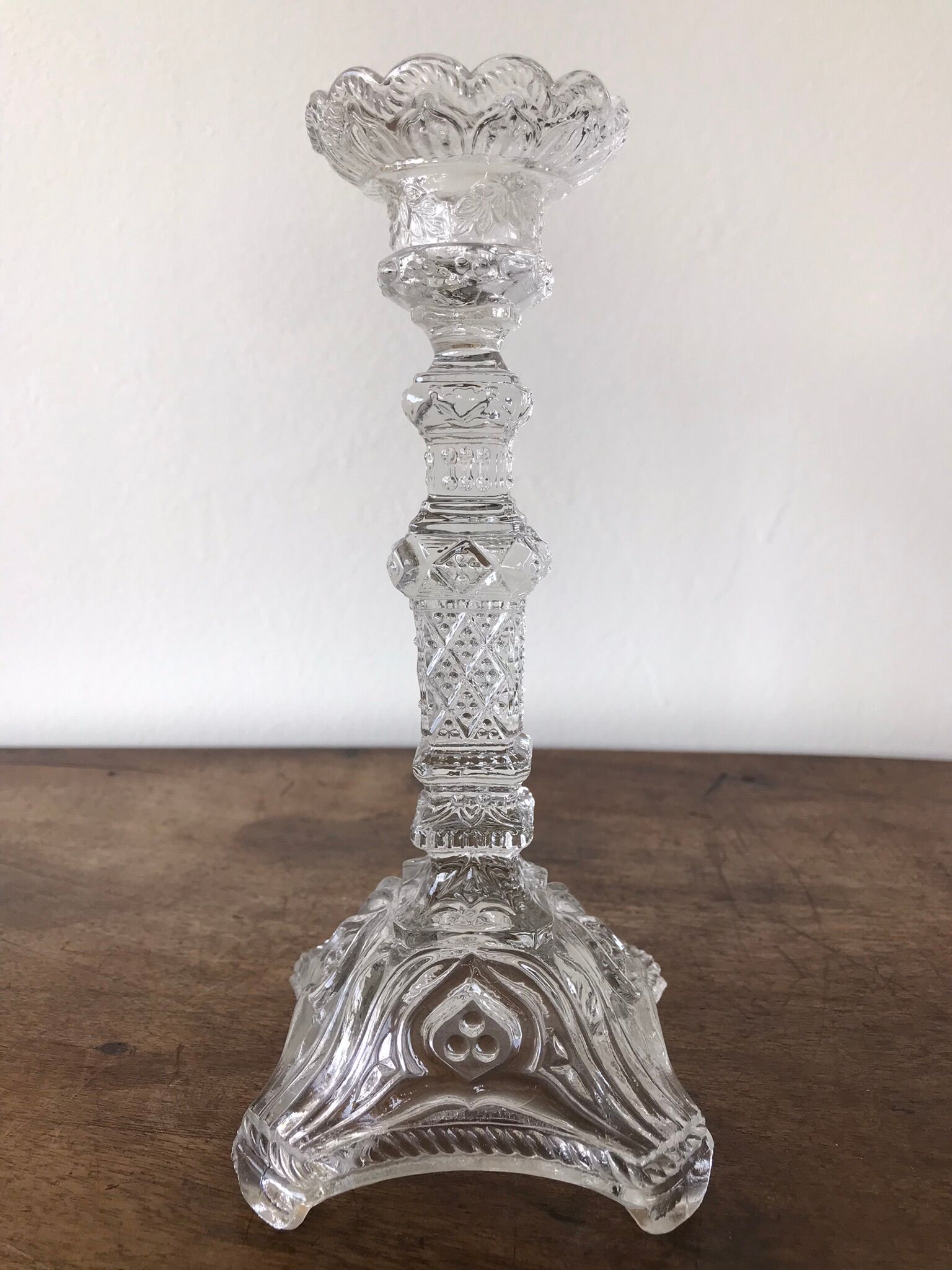 Glass candle holder