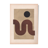 Collage on C210 paper signed Eawy