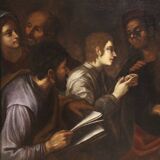 Great 17th century Italian painting, Christ among the Doctors in the Temple